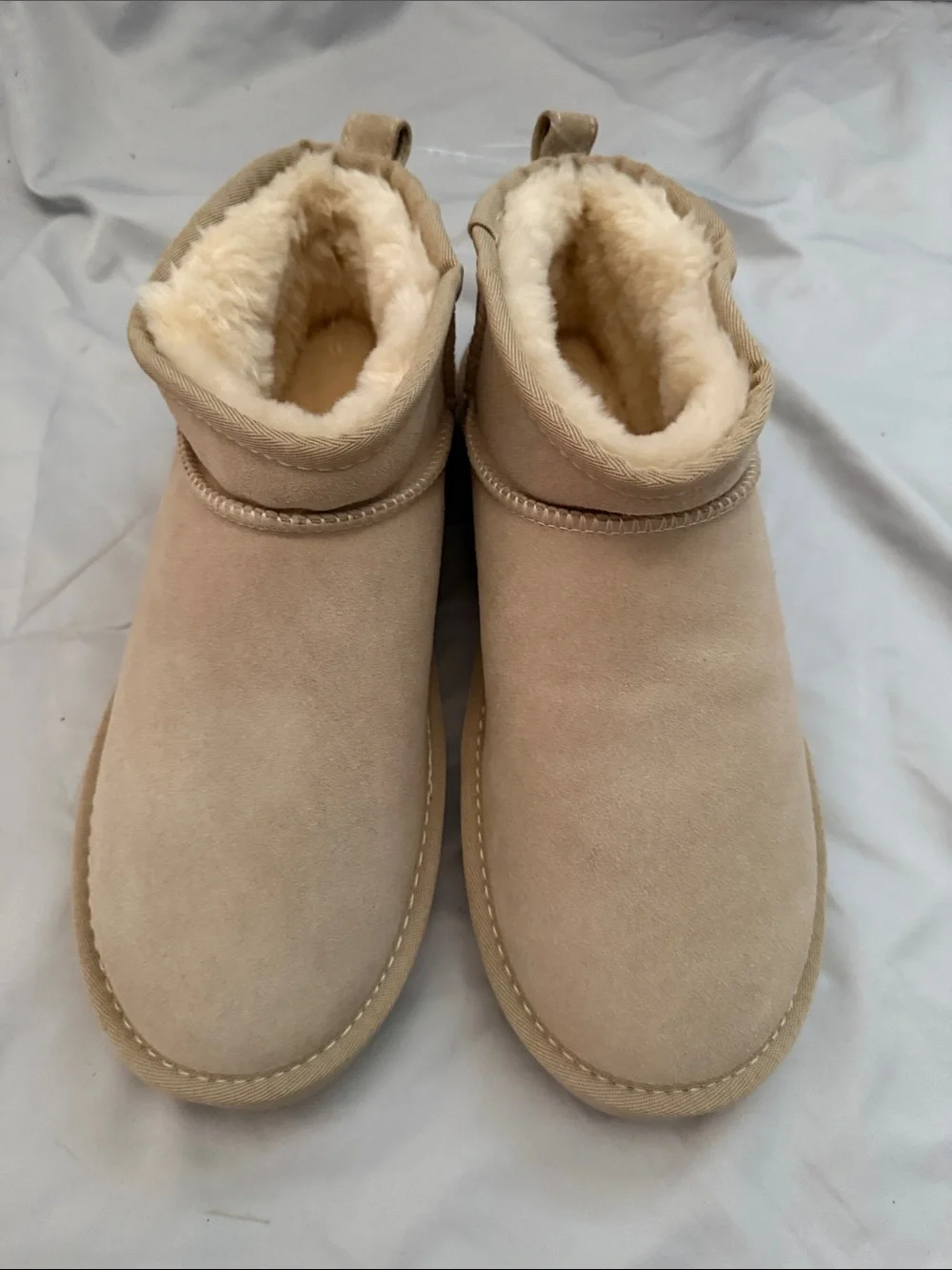 UGG Short Suede Boots in Sand
